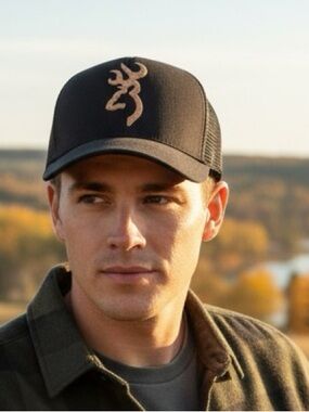 Browning Black Cap with Tan Logo 🌻🌻